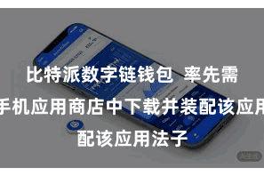 比特派数字链钱包  率先需要在手机应用商店中下载并装配该应用法子